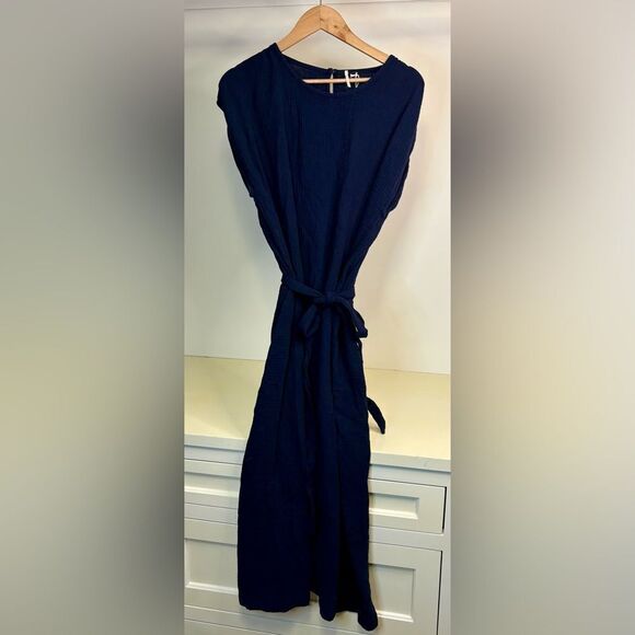 NWT 100% Cotton Gauze Belted Maxi size Large - Picture 2 of 5